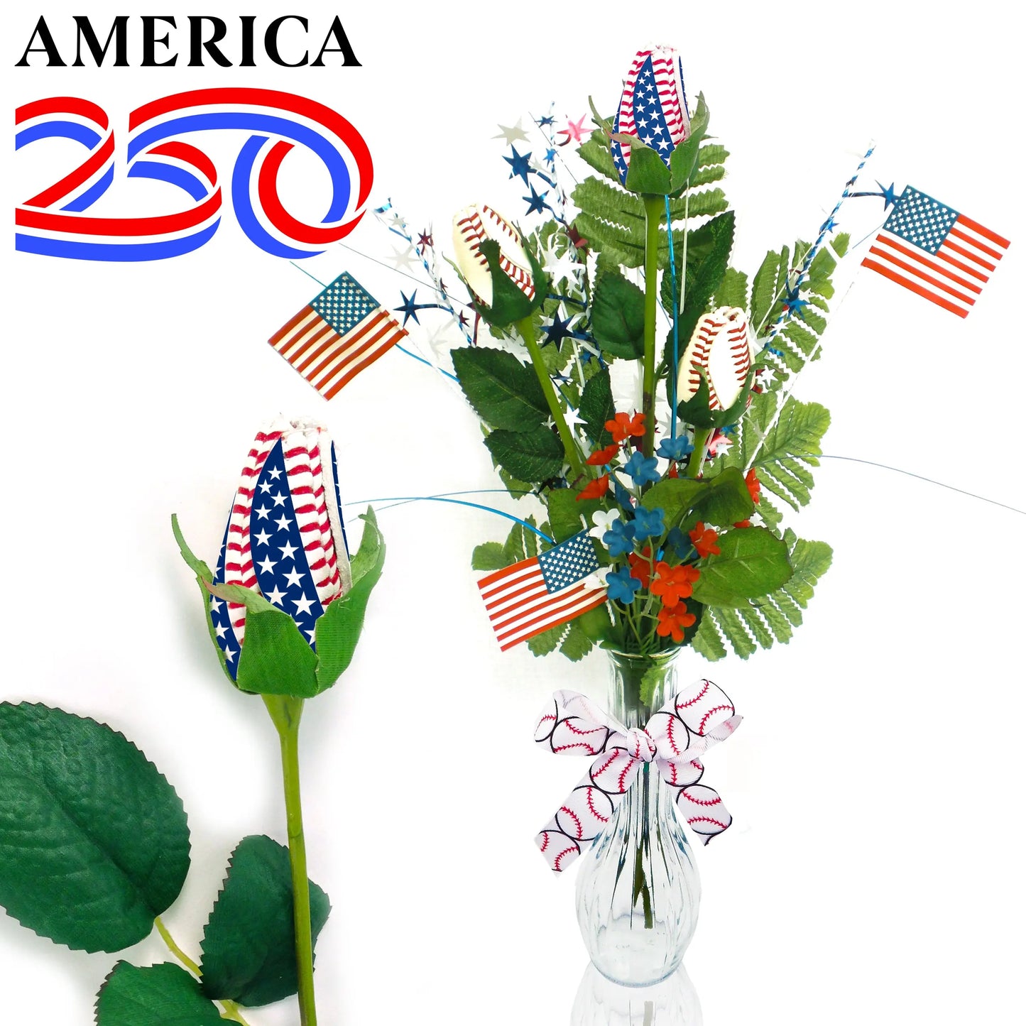 Star-Spangled Baseball Rose Sports Roses