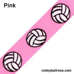 Volleyball Ribbon Grosgrain Pink (1 yard)