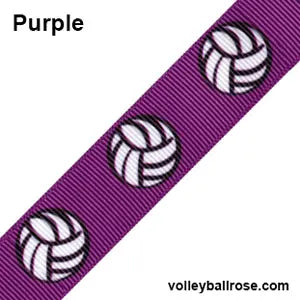 Volleyball Ribbon Grosgrain Purple (1 yard)