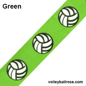 Volleyball Ribbon Grosgrain Green (1 yard)