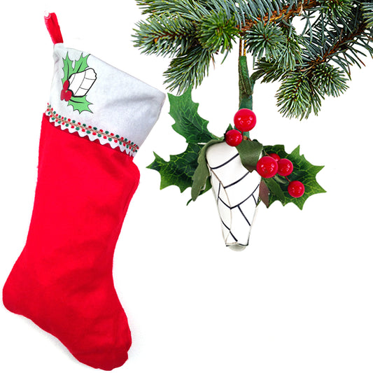 Volleyball Rose Christmas Ornament and Stocking Gift Set - Free with $50 Purchase