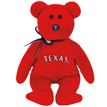 Texas Rangers Beanie Bear